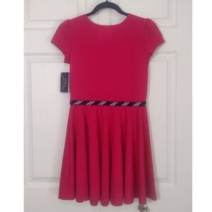 Polo Ralph Lauren Pink Ponte Knit Puff Sleeve Andover III Fit & Flare Dress